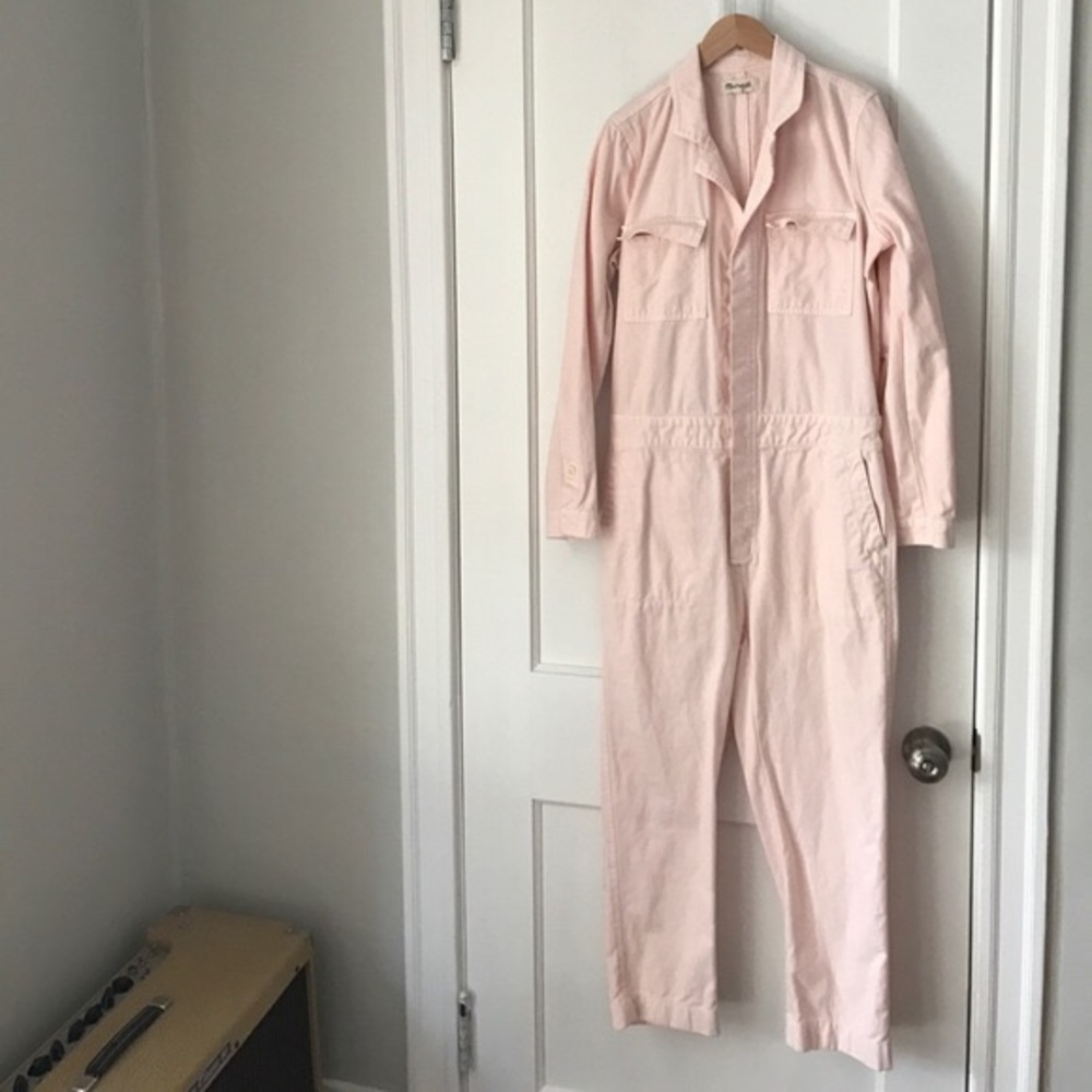 Madewell light pink coverall jumpsuit size small